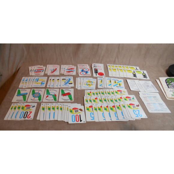 Vintage 1962 Mille Bornes Card Game Complete Parker Brothers Green Box - Picture 5 of 10